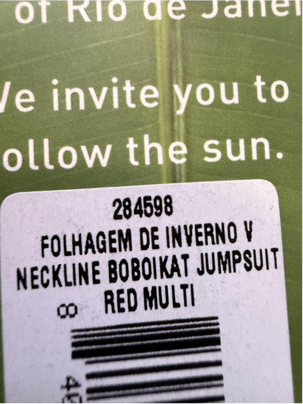 NWT FARM Rio Folhagem De Inverno Y Neckline Boboikat Jumpsuit Red Multi Size L - Picture 6 of 16